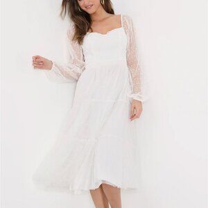 Lulus | Bustier Midi Dress